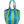 stripe bucket tote | blue + green