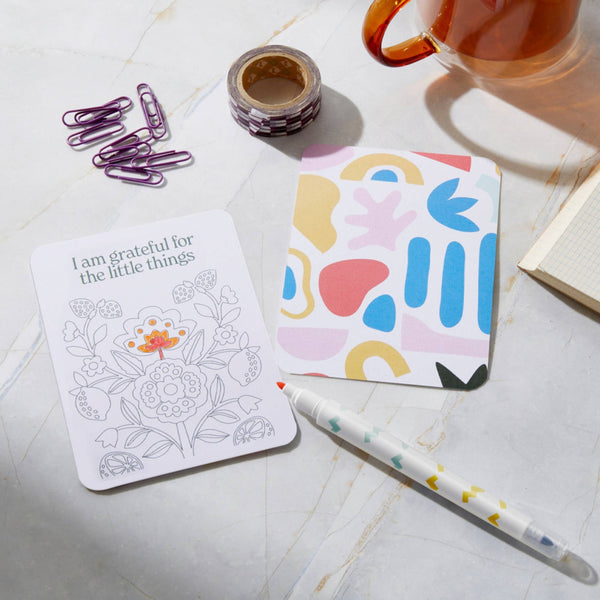 color-your-own affirmation cards | craft kit