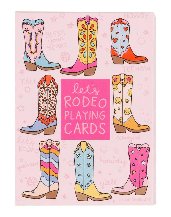 let's rodeo western cowgirl boots | deck of playing cards