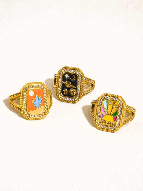 sunshine statement 18k gold | ring