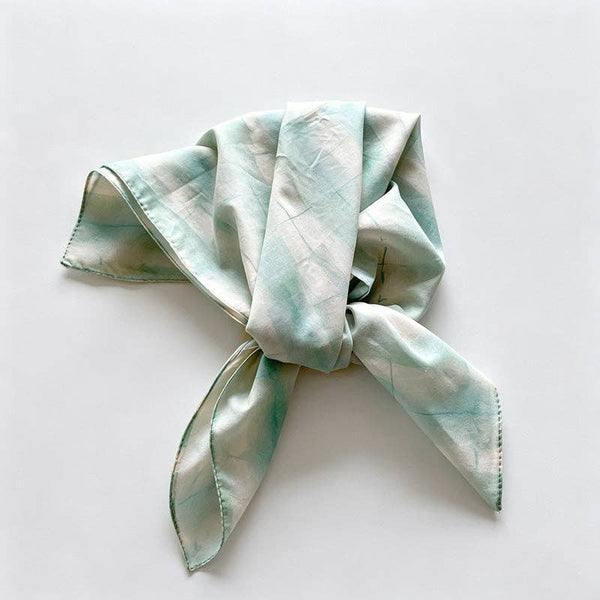 multi print bandana | beige green print