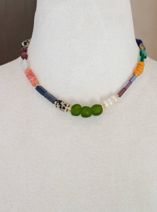 sierra colorful beaded necklace