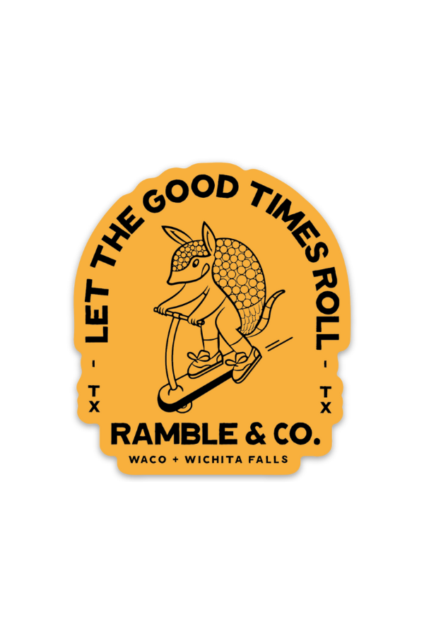 let the good times roll yellow | sticker