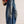 mid-rise wide leg barrel pants | dark blue