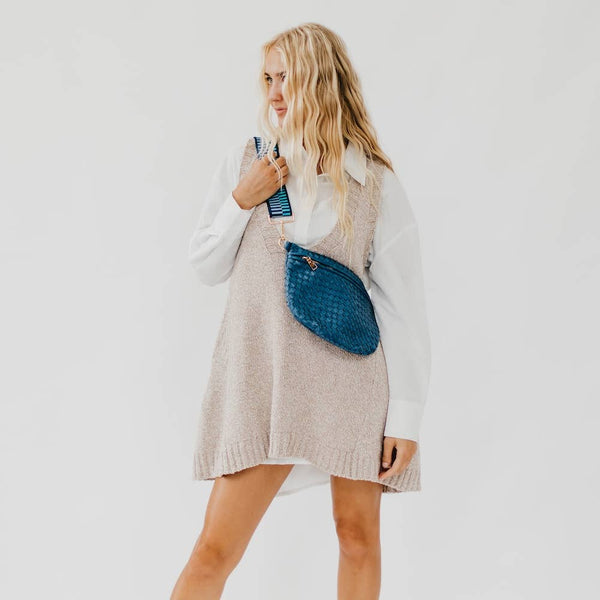 westlyn woven bum bag | denim blue