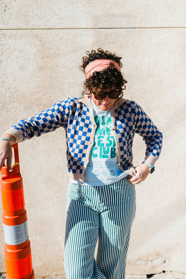 doing my best club | chambray boxy cropped tee