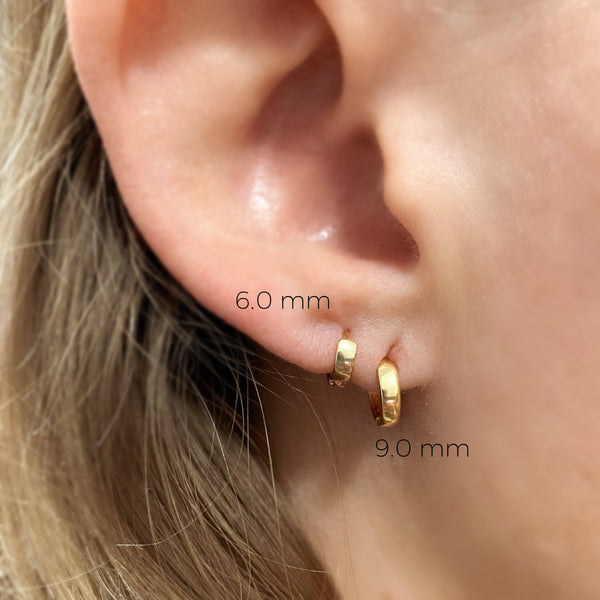 9mm clicker hoop | 18k gold filled earrings