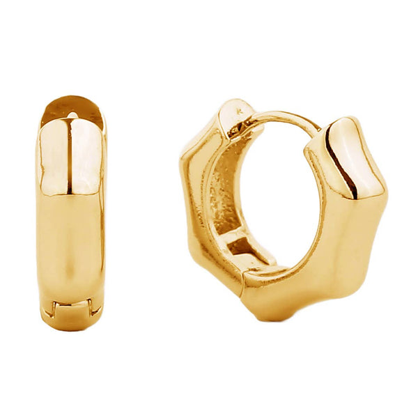 side prism hoop huggie | gold filled
