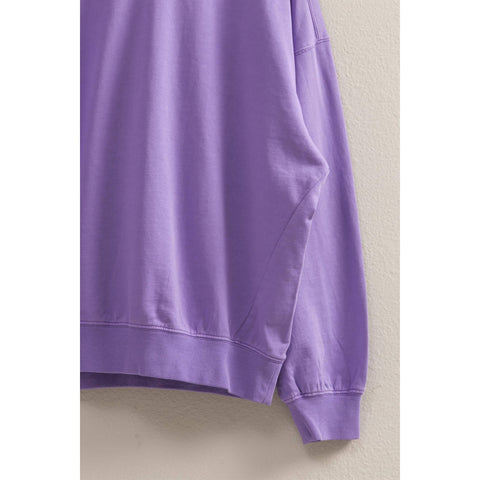 warm long sleeve french terry sweatshirt | wisteria