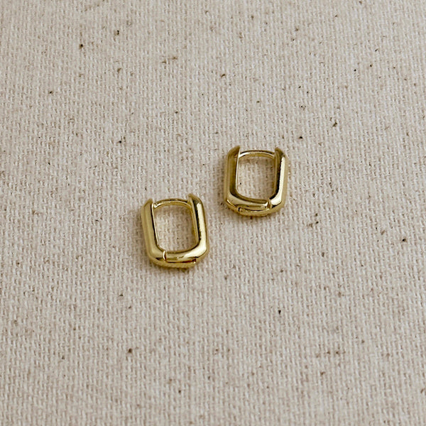 oblong hoop | 18K gold filled earrings