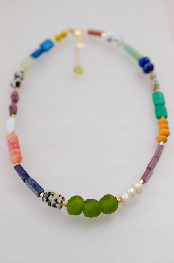 sierra colorful beaded necklace