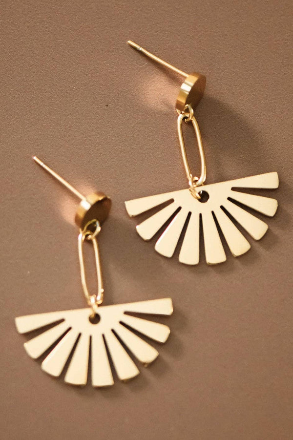 geometric drop stud | earring