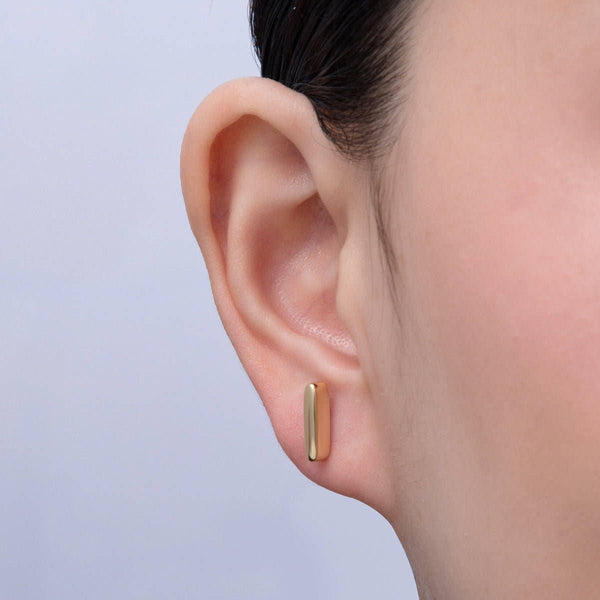 rectangle stud | 14k