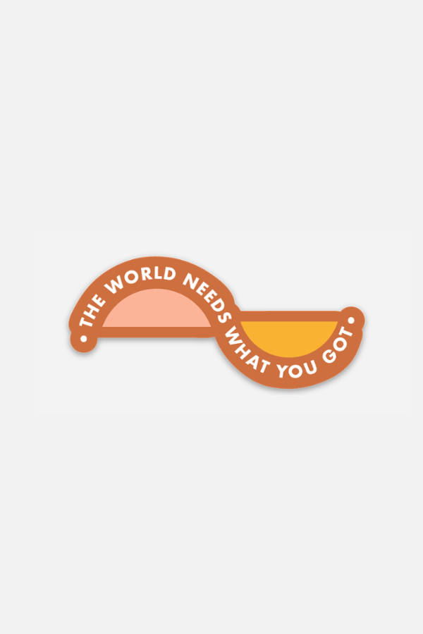 the world needs | sticker