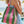 stripe rope purse | green and pink