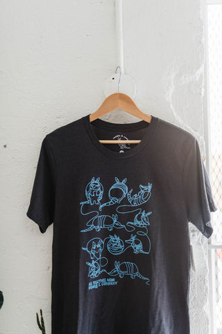 all together now armadillo | charcoal tee