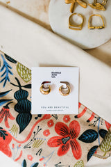 classic hoop earring | 18k gold earrings