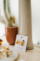 heart hook earring | 18k gold earrings