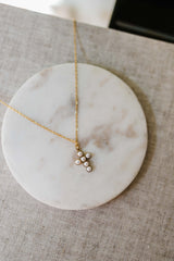 pearl cross necklace