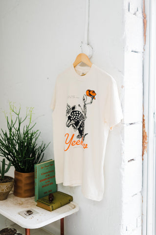 yeehaw skeleton + armadillo | cream comfort colors tee