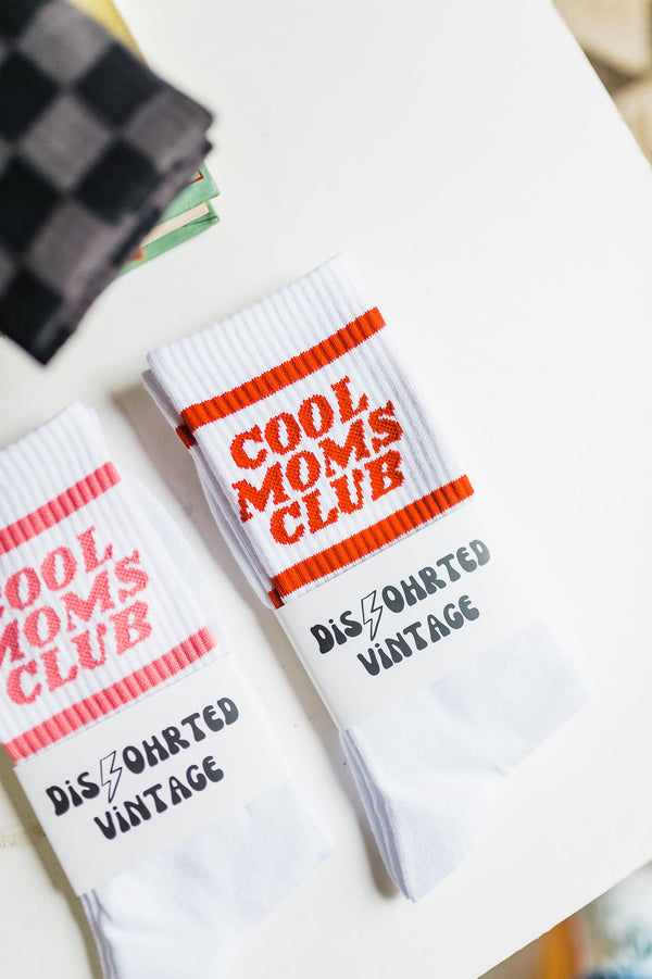cool moms club | red + white socks