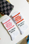 cool moms club | pink + white socks