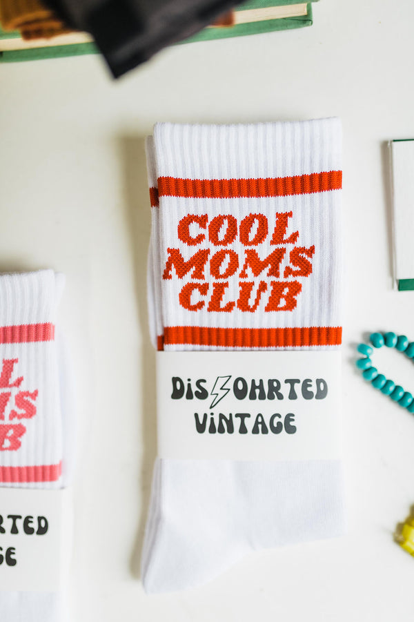 cool moms club | red + white socks