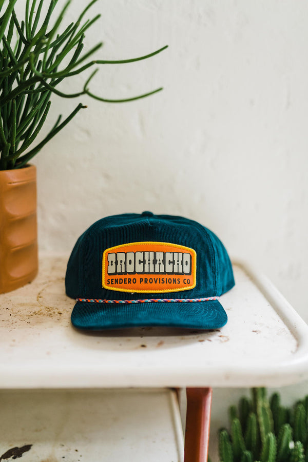 brochacho | teal corduroy hat