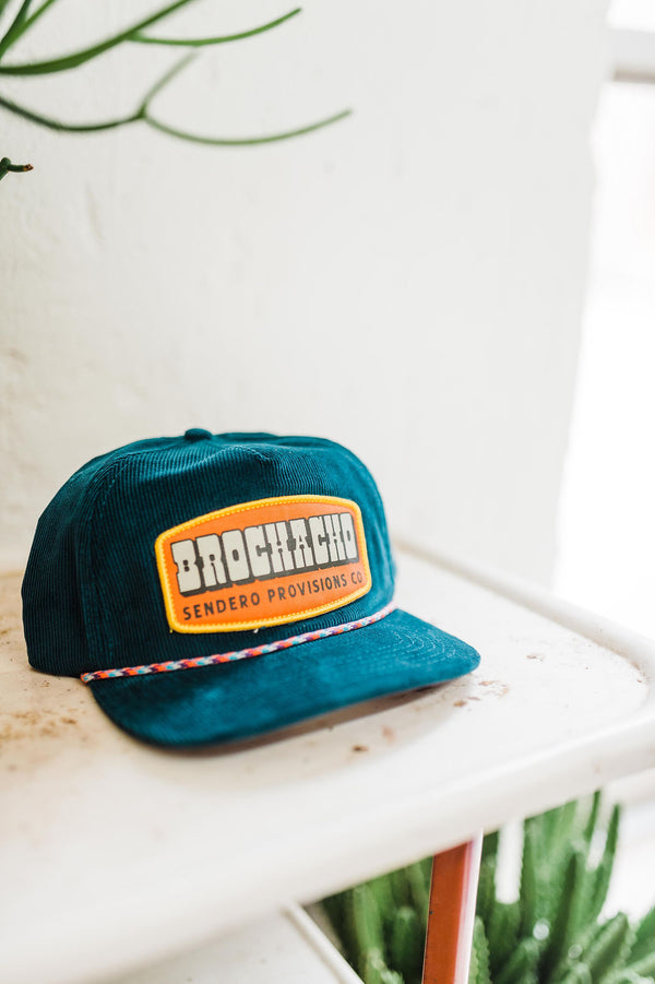 brochacho | teal corduroy hat