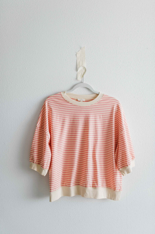 penny loose fit top | pink stripe