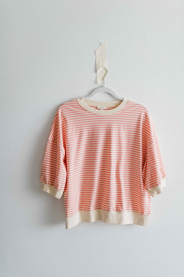 penny loose fit top | pink stripe