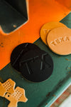 tx branding iron | leather coaster
