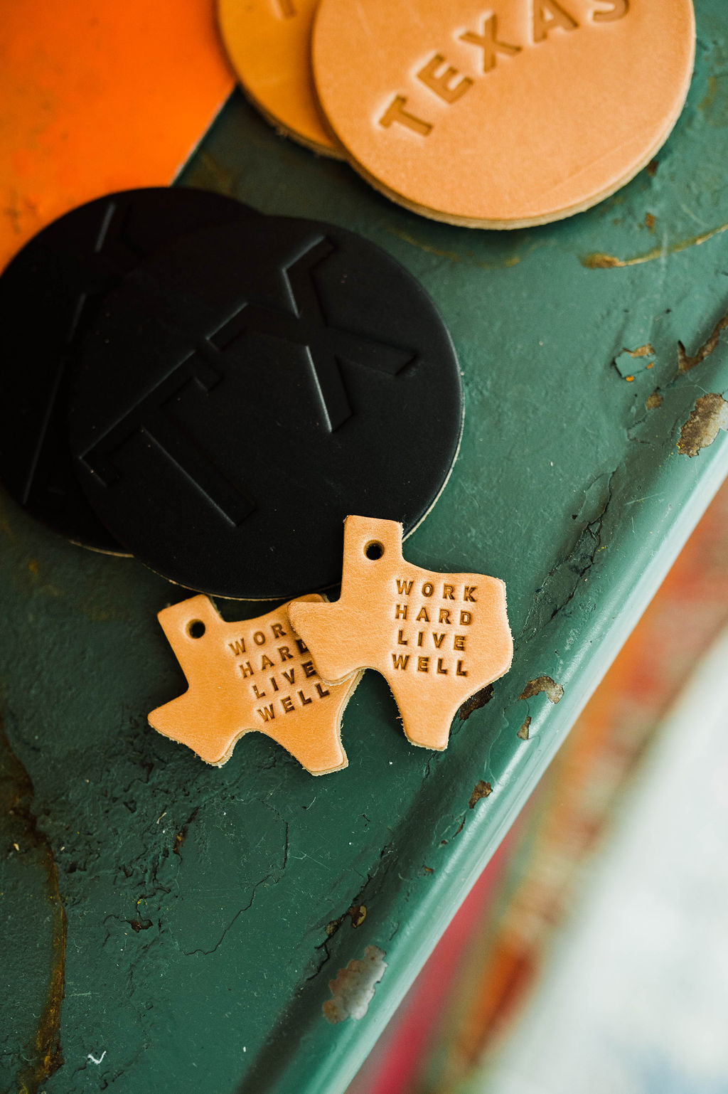 work hard, live well texas | key tag