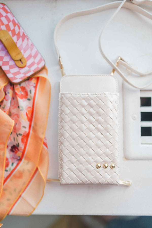 double duty phone bag | cream