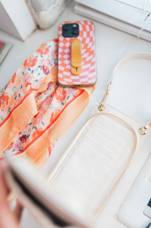 double duty phone bag | cream