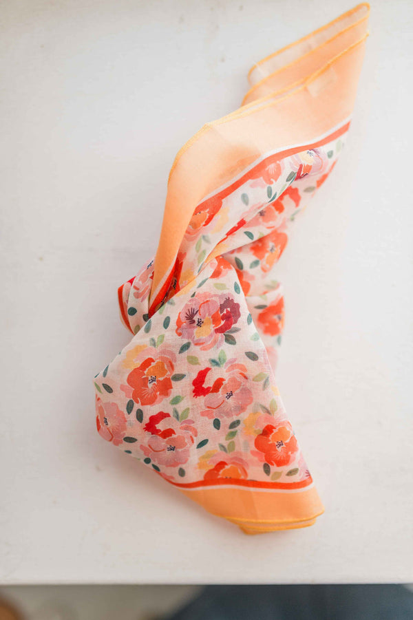 orange bandana | floral