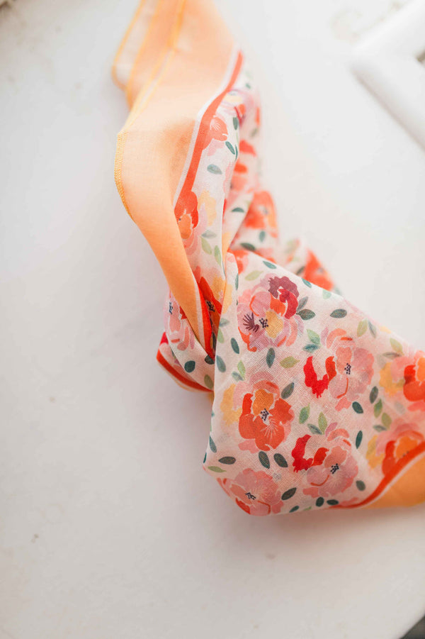 orange bandana | floral