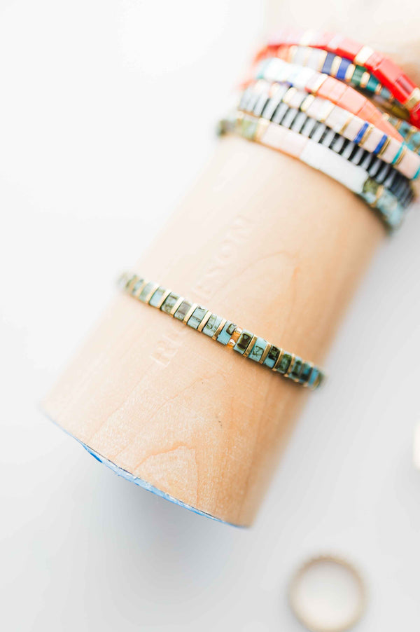 colorful stack bracelet | turquoise