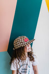 youth ramble & co | caramel + cream checkered hat