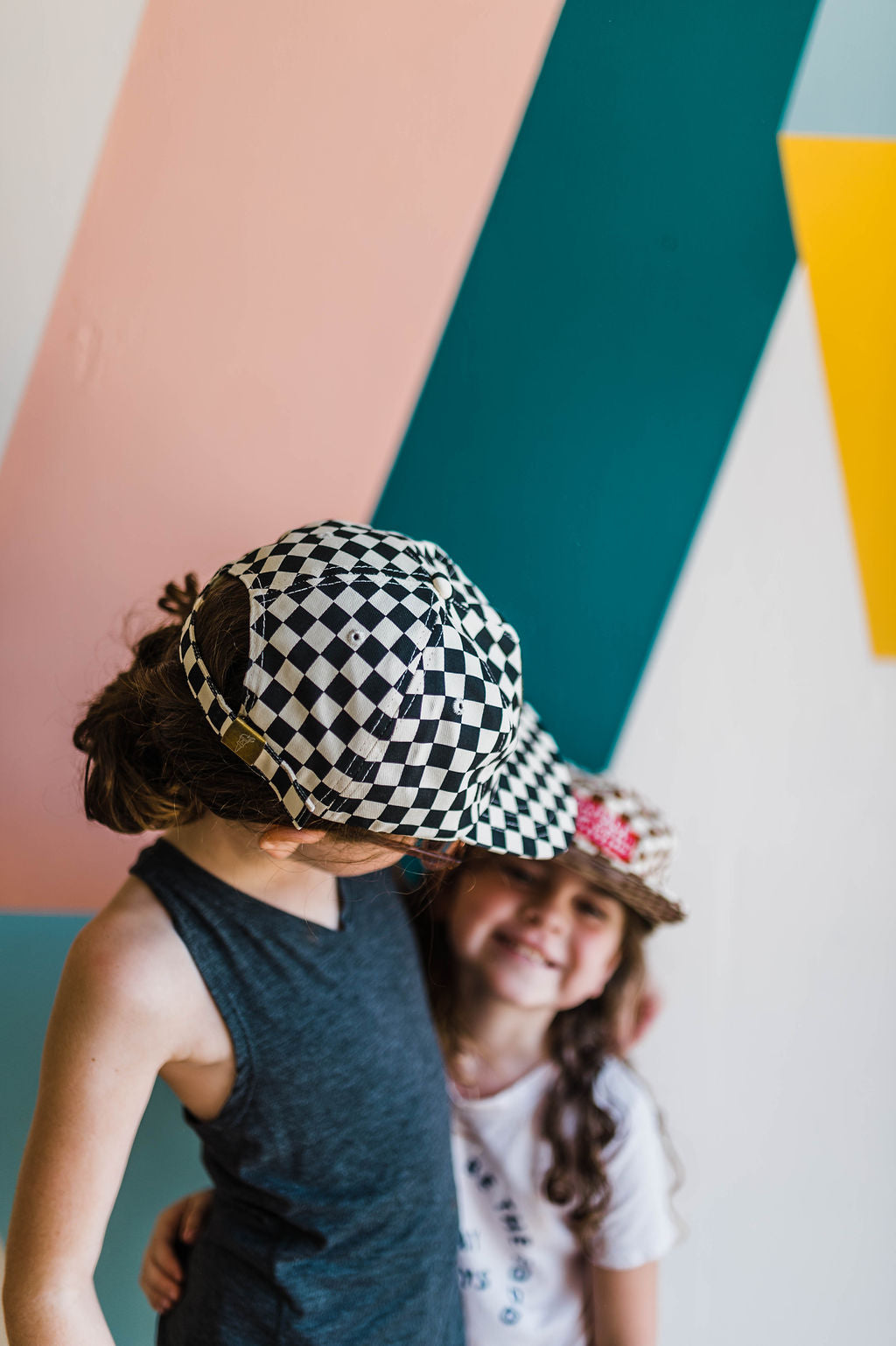 youth ramble & co | caramel + cream checkered hat
