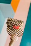 ramble & co | caramel + cream checkered hat