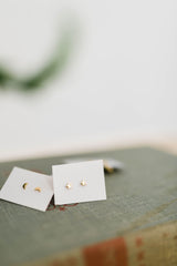 moon dainty stud earrings | 18k gold filled earrings
