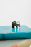 square chunky huggie | 18k gold filled earrings
