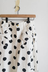 barrel denim pants | polka dot