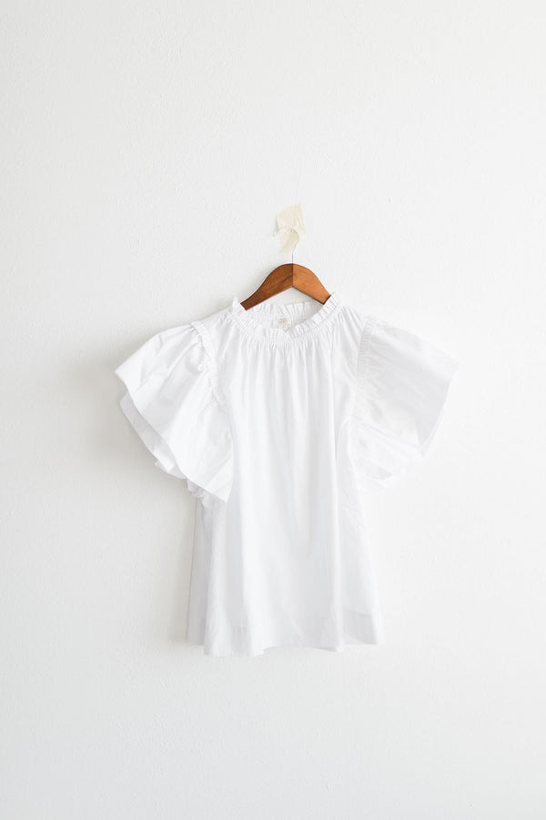poplin blouse | white