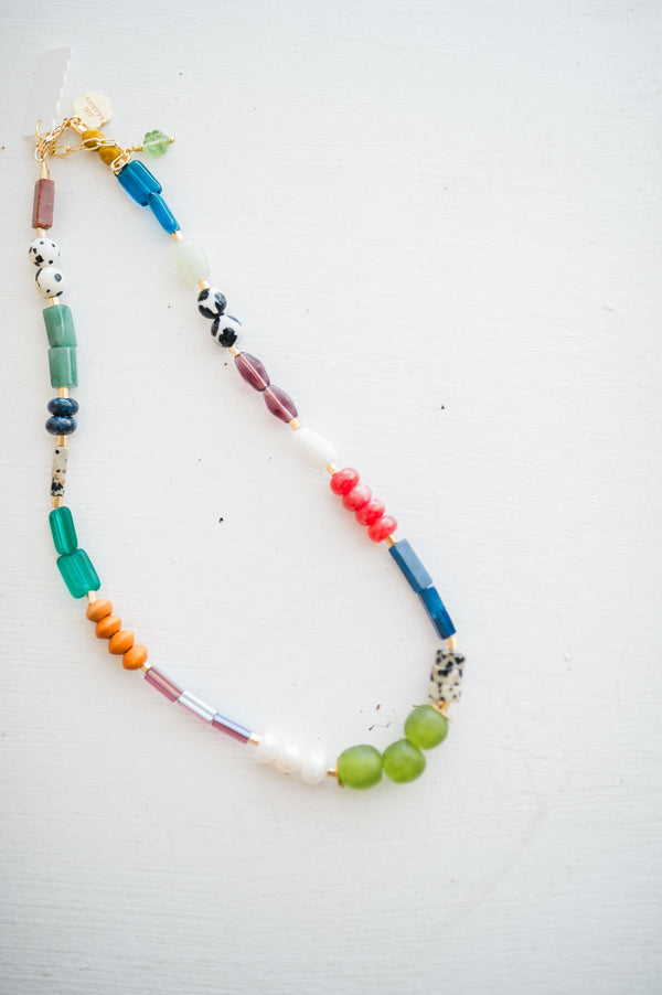 sierra colorful beaded necklace