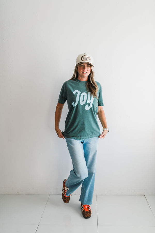 joy | blue spruce comfort colors tee