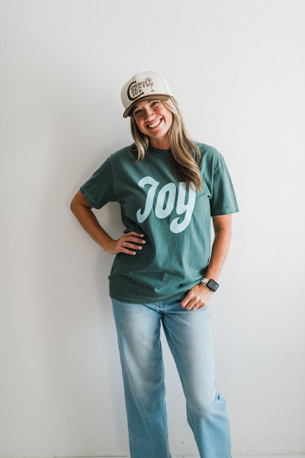 joy | blue spruce comfort colors tee