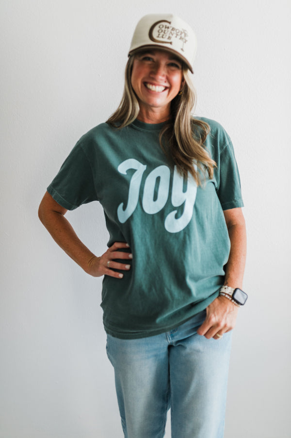 joy | blue spruce comfort colors tee
