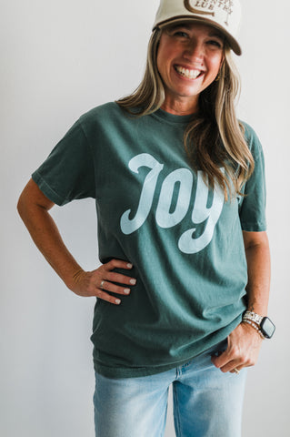 joy | blue spruce comfort colors tee